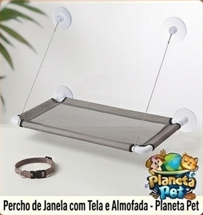 Percho de Janela com Tela e Almofada